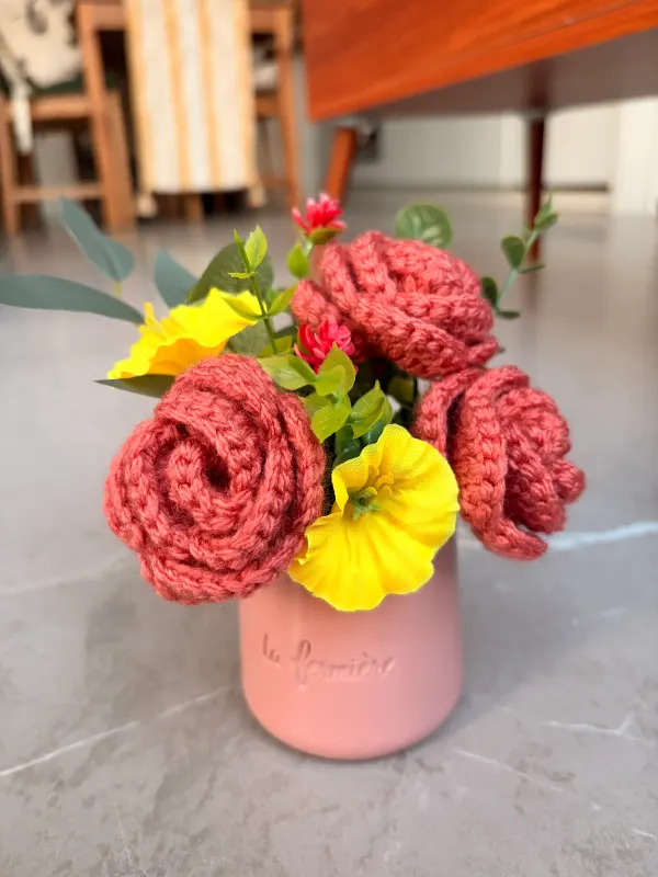 crochet bouquet (pink)